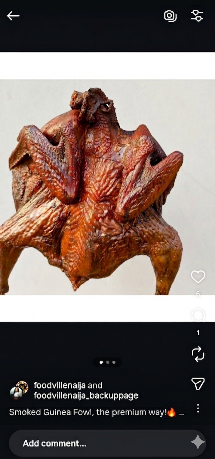 Smoked Guinea fowl