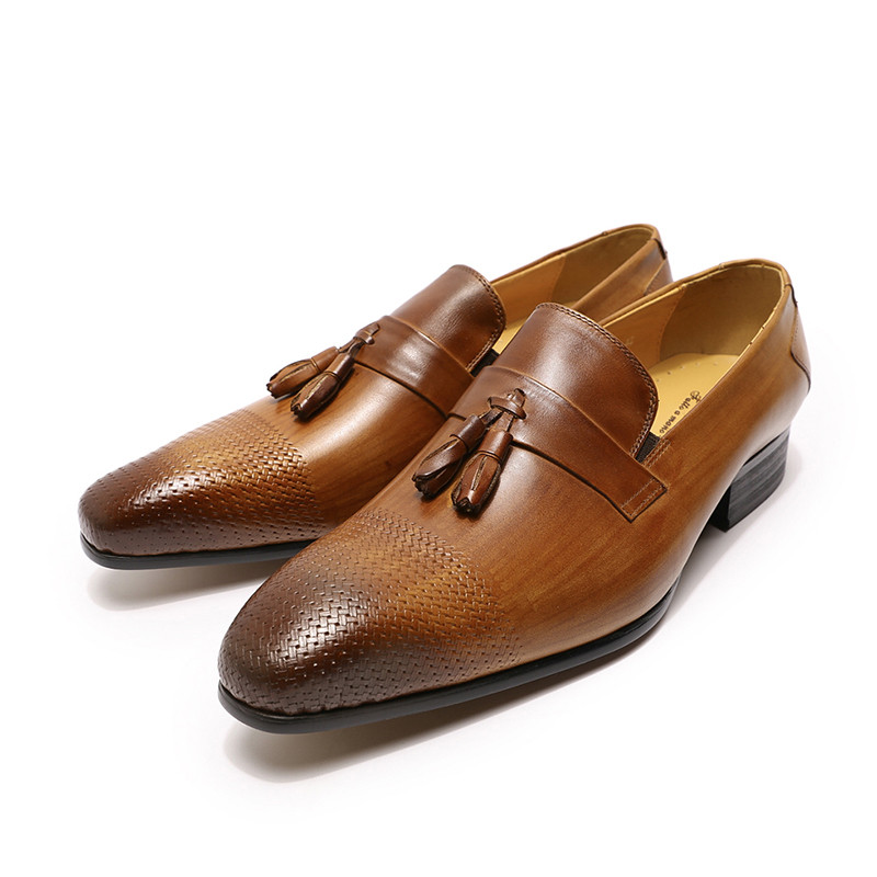 Elegant Italian Casual Tassels Office Slip-On Loafers For Men - Sizes 38-46