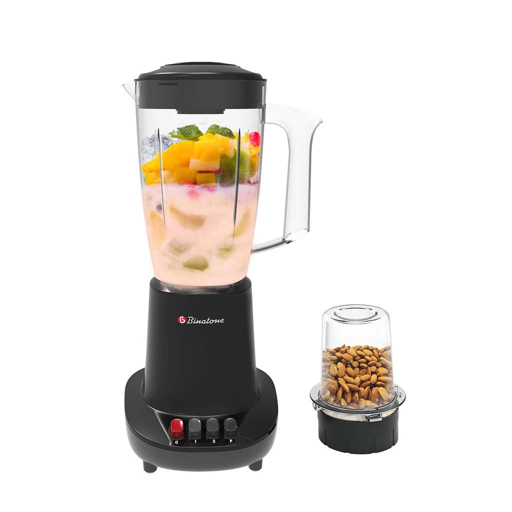 Binatone BLG-415B Blender with Grinder 350W – 1.5L Unbreakable Jar, Stainless Steel Blade