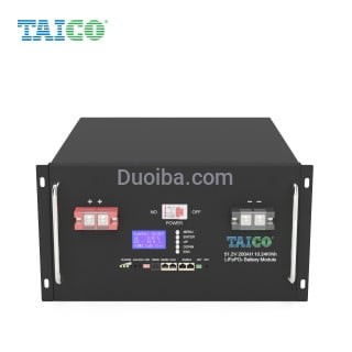 Taico 51.2V 200Ah LiFePO4 Wall Mounted Battery – 10.24kWh Lithium Solar Energy Storage with BMS & RS485/CAN/RS232 for 48V Inverter Systems