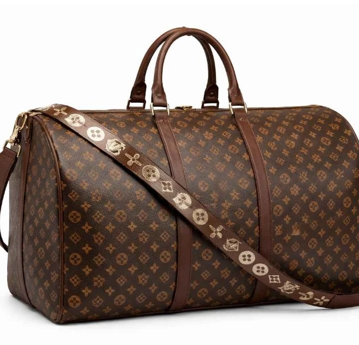 Hand Made Custom Premium Leather Travel Duffel Bag - Heavy Duty Unisex Weekender Luggage