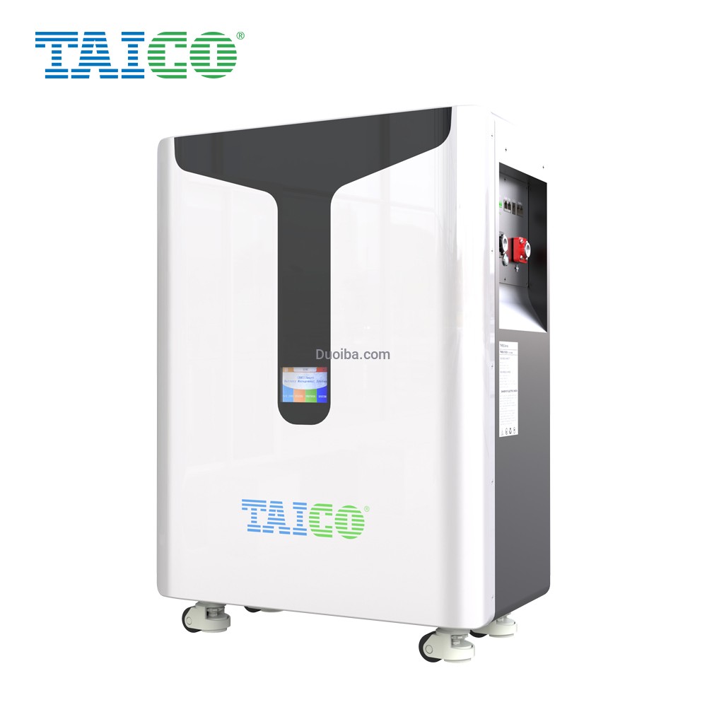 Taico 51.2V 300Ah LiFePO4 Battery with Wheels – 15.36kWh T-One Case Lithium Battery for Solar, Off-Grid & Backup Power | RS485/CAN/RS232