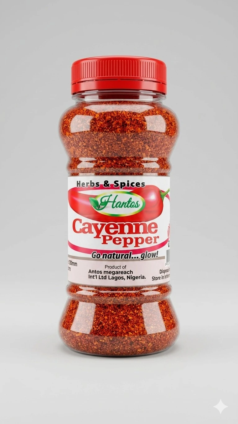 Hantos Pure Cayenne Pepper (Shombo) Powder - 100% Natural Spicy Chili for Cooking