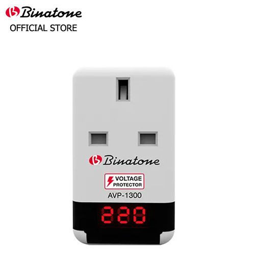 Binatone AVP-1300 Automatic Voltage Protector (13A / 2990W) with Spike Protection & Delay Control