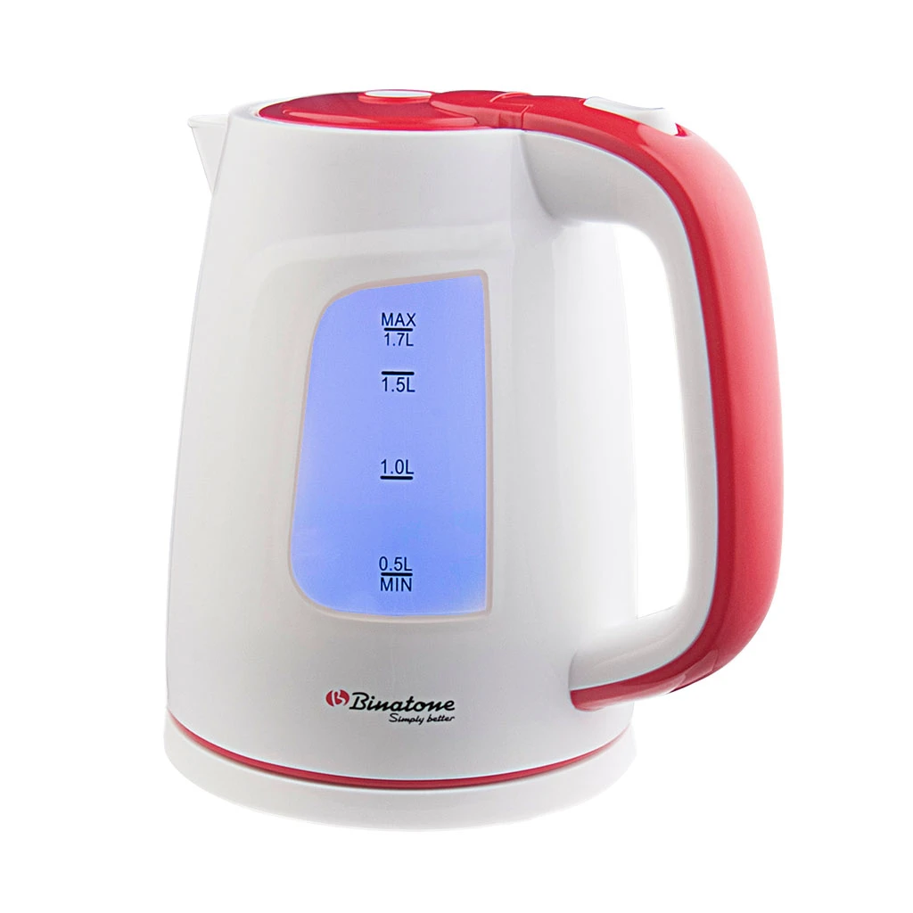 Binatone 1.7L Auto-Stop Electric Kettle CEJ-1750 (Red) – Fast Boiling Cordless Water Jug